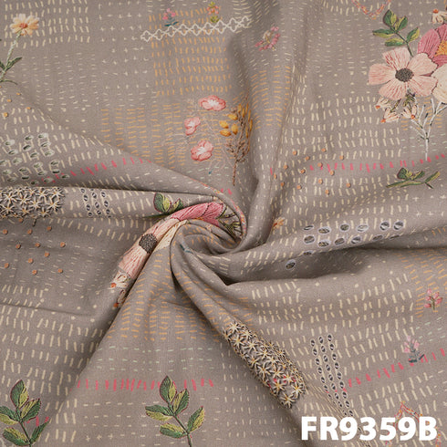 Printed Lawn cotton Fabric-FR9359