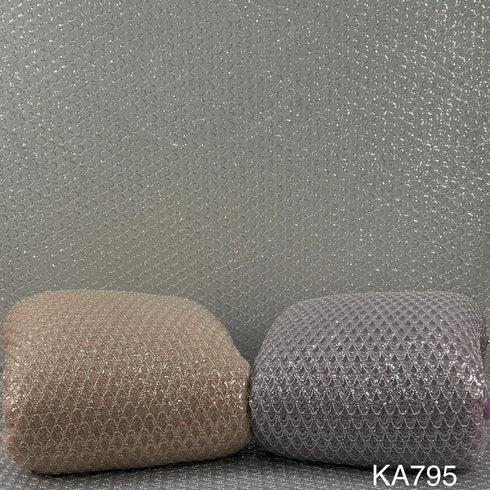 Imported Sequins Cut Dana Net Fabric - KA795
