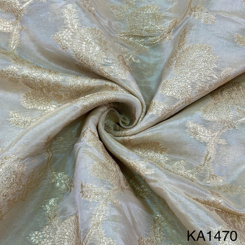 Dyeable Zari Chanderi Fabric-KA1470