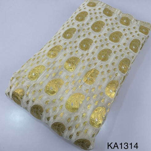 Dyeable Banarasi Georgette Fabric-KA1314