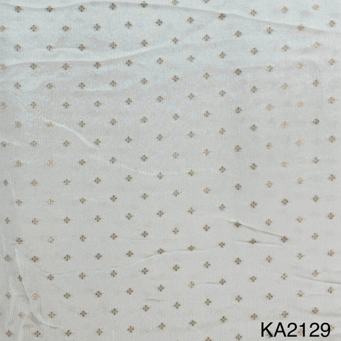 Dyeable Zari Chinon Chiffon Fabric- KA2129