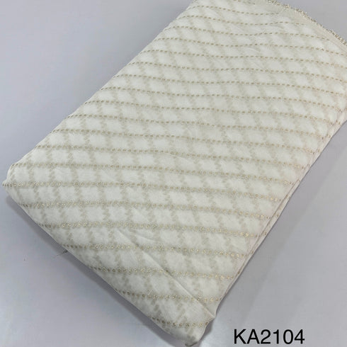 Dyeable Zari Georgette Fabric - KA2104