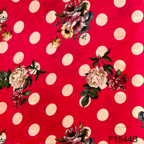 Printed Crepe Fabric F1544