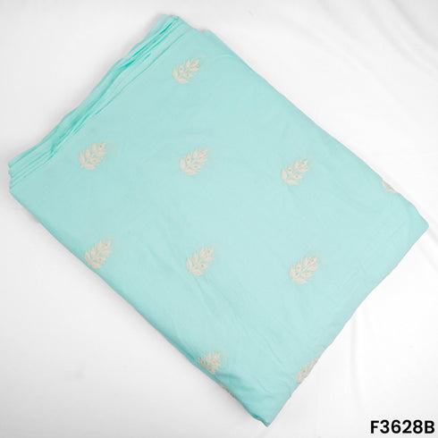 Thread Sequins Work Cambric Cotton Fabric-F3628