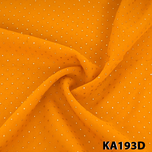 Pasted Mukaish Georgette Fabric-KA-193