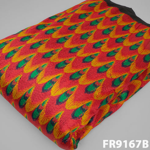Phulkari Embroidered Georgette Fabric-FR9167