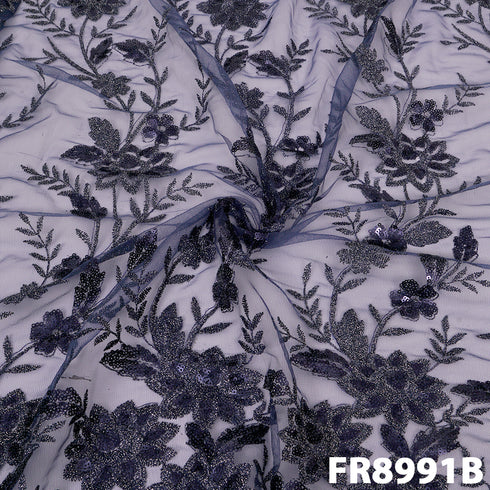 Zari Sequins Net Fabric - FR8991