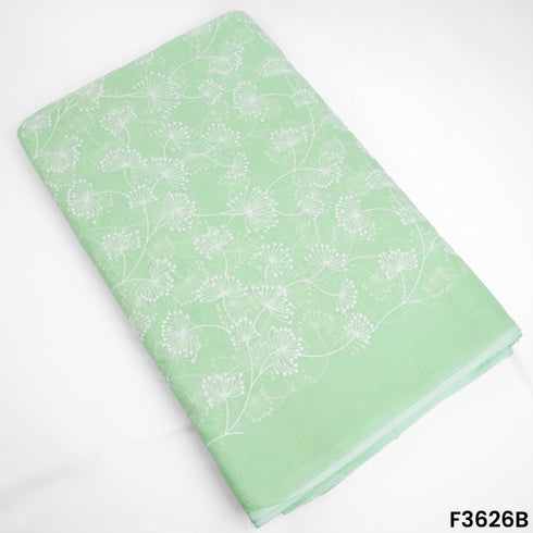 Thread Embroidered Kota Cotton Fabric-F3626