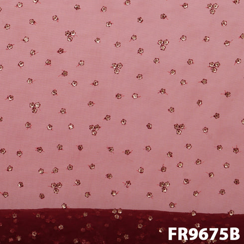 Embroidered Sequins Net Fabric-FR9675
