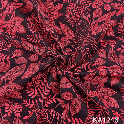 Embroidered Cotton Fabric-KA1246