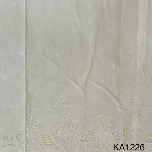 Chikankari Cotton Fabric-KA1226
