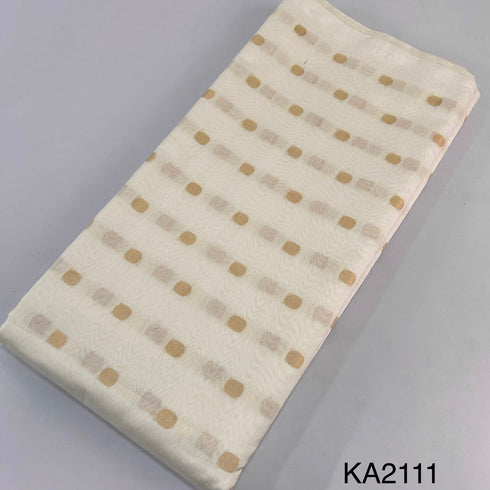 Dyeable Pure Silk Chanderi Zari Buti Fabric-KA2111