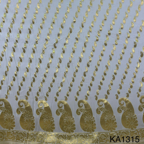 Dyeable Banarasi Georgette Fabric-KA1315