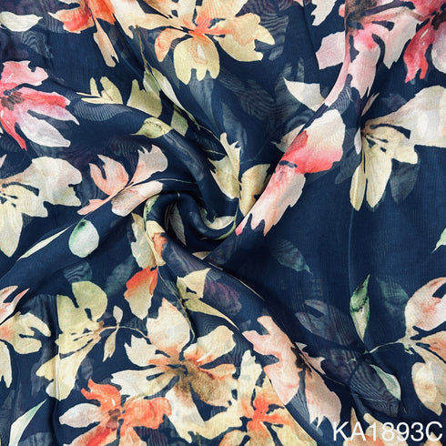 Printed Organza Fabric-KA1893