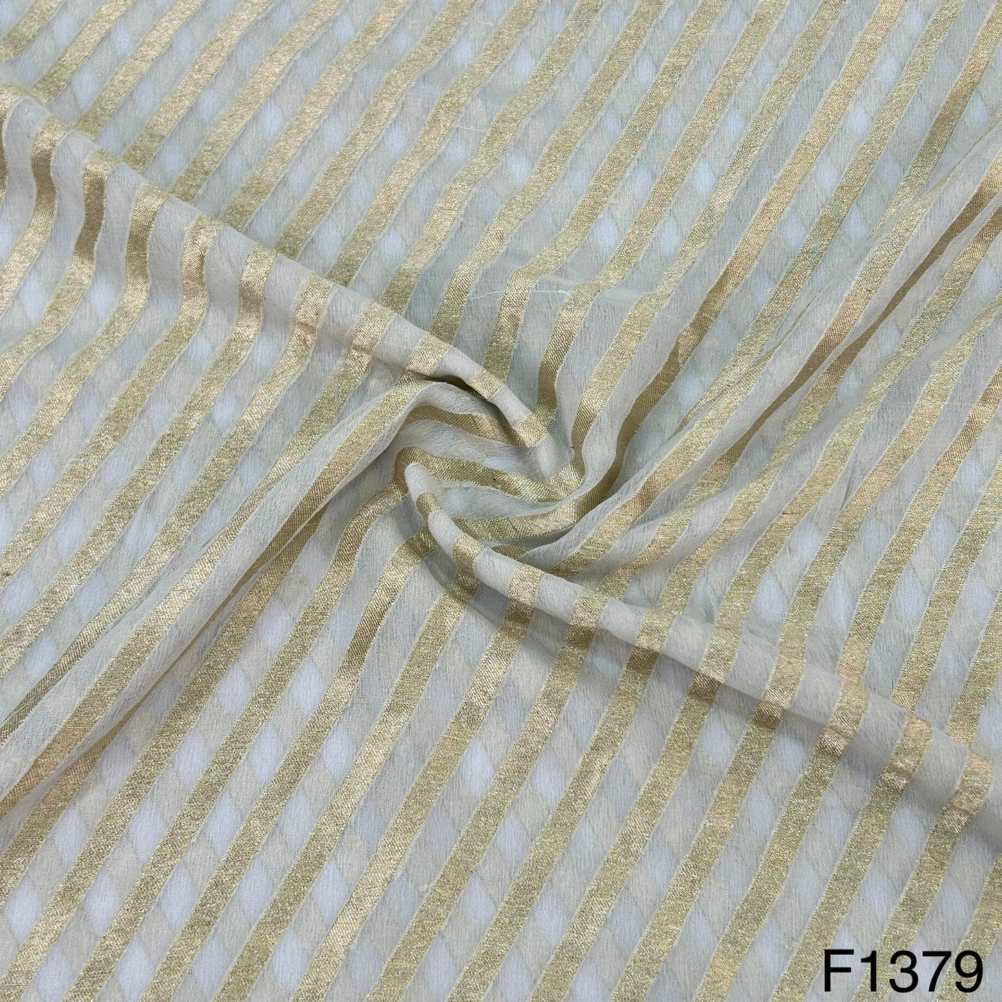 Dyeable Pure Banarasi Georgette Fabric - F1379