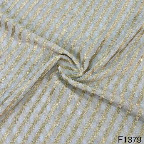 Dyeable Pure Banarasi Georgette Fabric - F1379