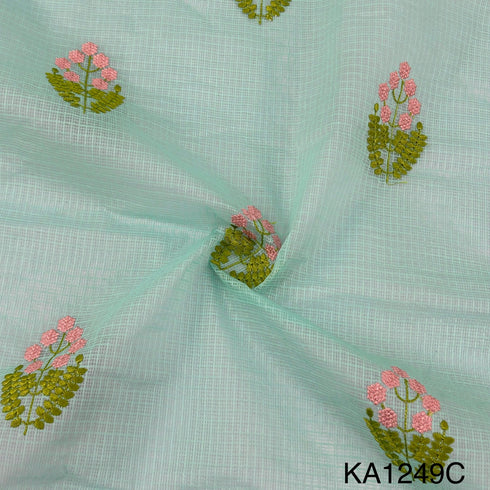 Embroidered Kota Cotton Fabric-KA1249