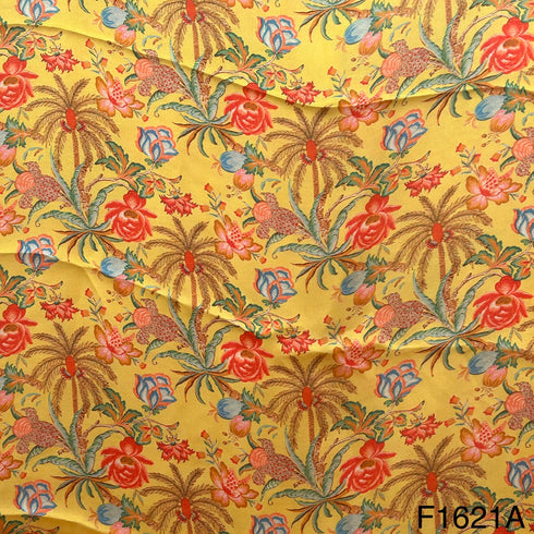 Printed Satin Crepe Fabric-F1621