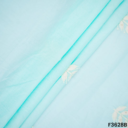 Thread Sequins Work Cambric Cotton Fabric-F3628