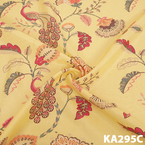 Printed Viscose Crepe Lurex Fabric-KA295