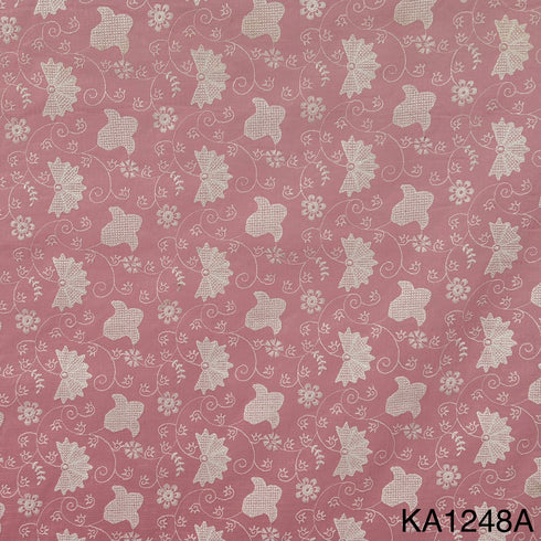 Embroidered Kota Cotton Fabric-KA1248