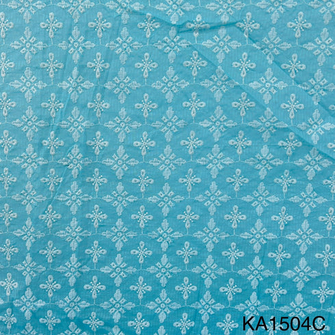 Embroidered Kota Cotton Fabric-KA1504