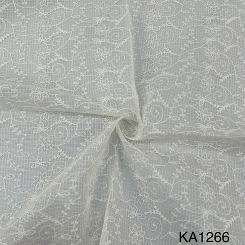Embroidered Kota Cotton Fabric-KA1266