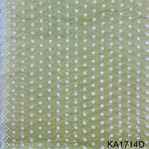 Embroidered Kota Cotton Fabric-KA1714