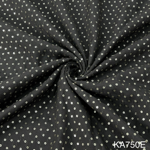 Embroidered Sequins Modal Silk Fabric-KA750