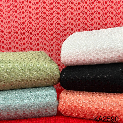 Thread Sequins Net Fabric-KA2590