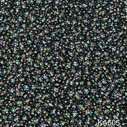 Embroidered Sequins Georgette Fabric-KA505