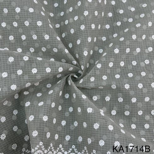 Embroidered Kota Cotton Fabric-KA1714