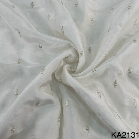 Dyeable Sequins Buti Opara Silk Fabric-KA2131