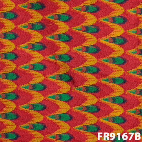 Phulkari Embroidered Georgette Fabric-FR9167