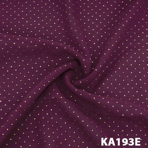 Pasted Mukaish Georgette Fabric-KA-193