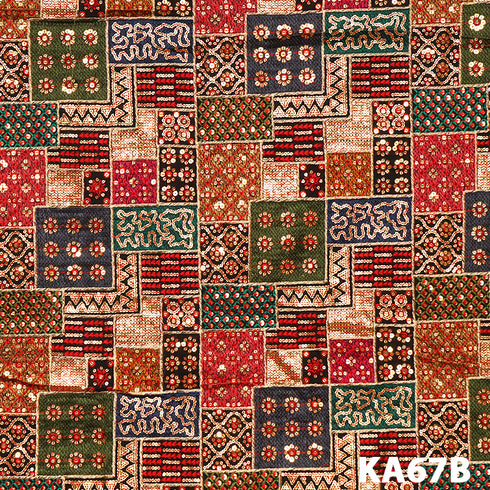 Heavy Embroidered Zari Sequins Georgette