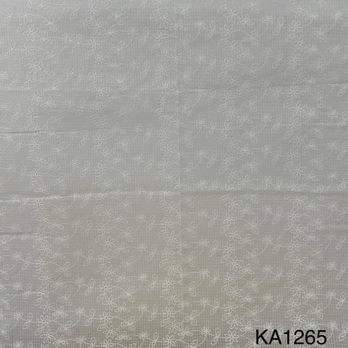 Embroidered Kota Cotton Fabric-KA1265