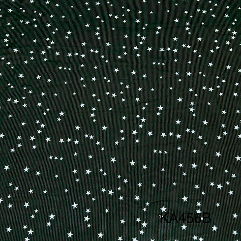 RUBBER Print Georgette Fabric-KA456