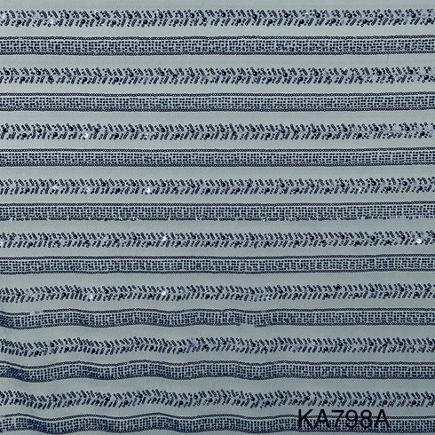 Imported Sequins Cut Dana Net Fabric - KA798
