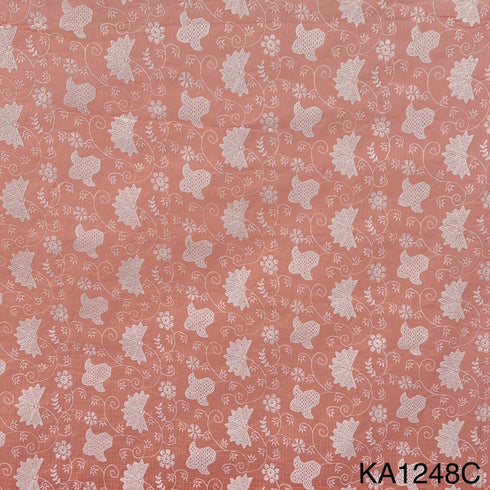 Embroidered Kota Cotton Fabric-KA1248