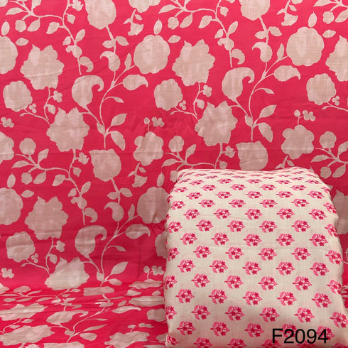 Printed Linen Silk Fabric-F2094