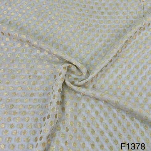 Dyeable Pure Banarasi Georgette Fabric-F1378