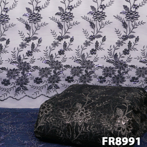 Zari Sequins Net Fabric - FR8991