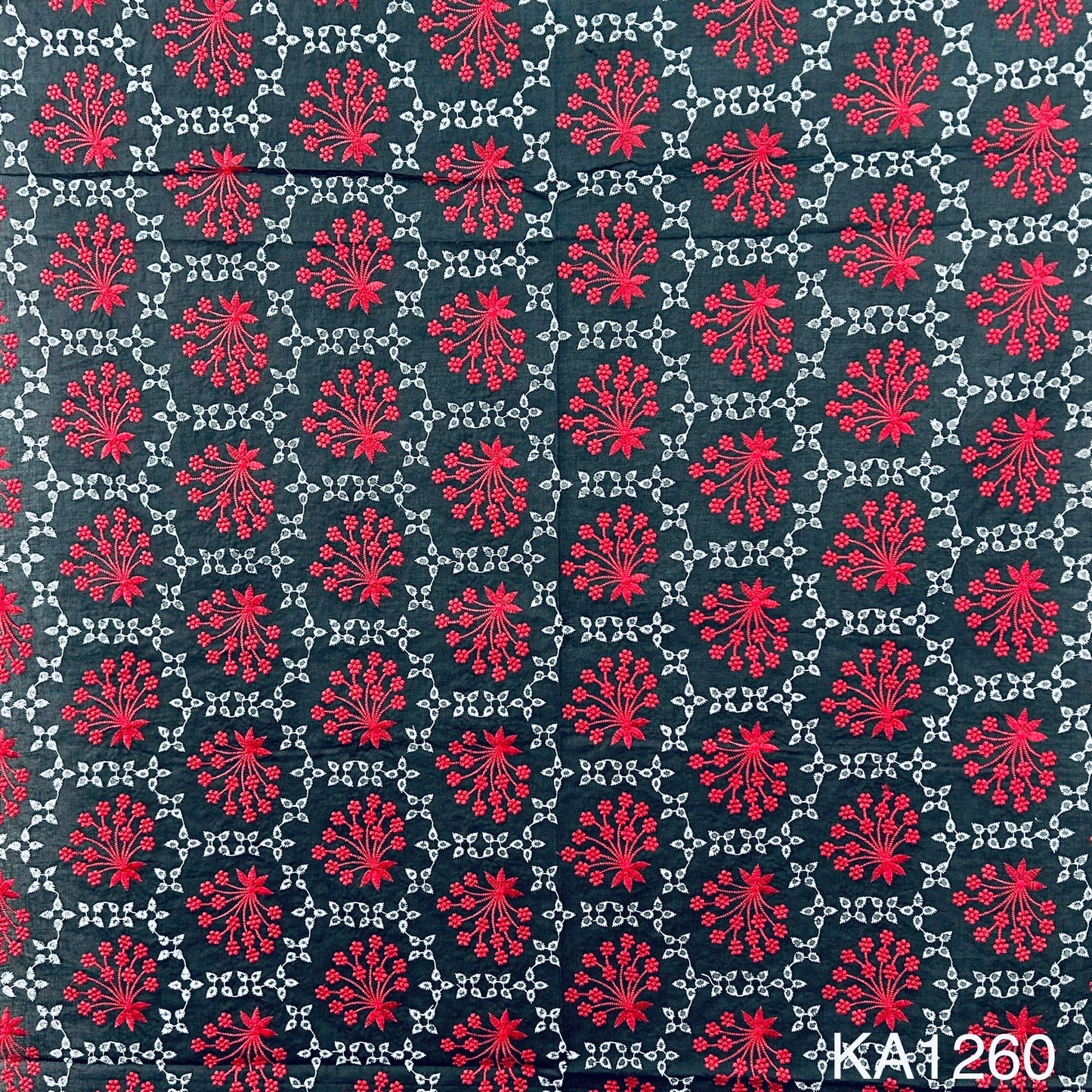 Chikankari Cotton Fabric-KA1260