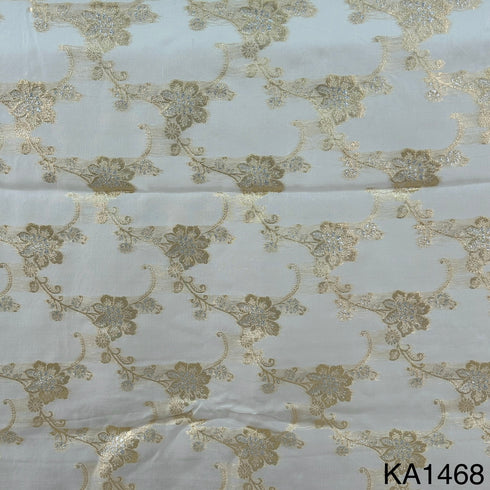 Dyeable Banarasi Organza Fabric-KA1468