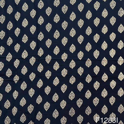 Foil Print Rayon Fabric-F1283