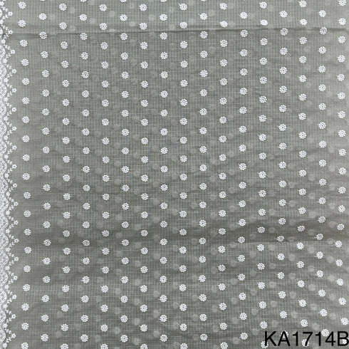 Embroidered Kota Cotton Fabric-KA1714