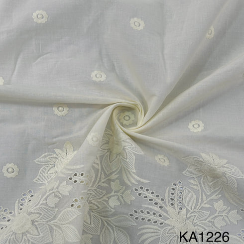 Chikankari Cotton Fabric-KA1226