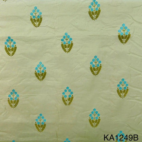 Embroidered Kota Cotton Fabric-KA1249