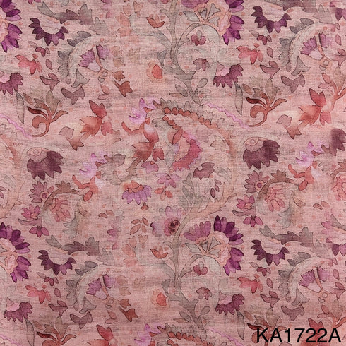 Printed Pure 2 X 2 Rubia cotton Fabric-KA1722